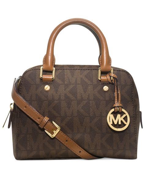 michael kors brown satchel|mk brown bag.